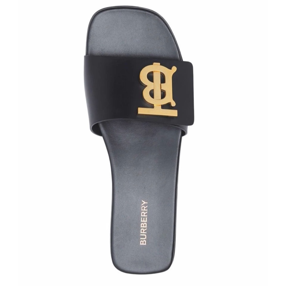 Burberry monogram leather sandals
